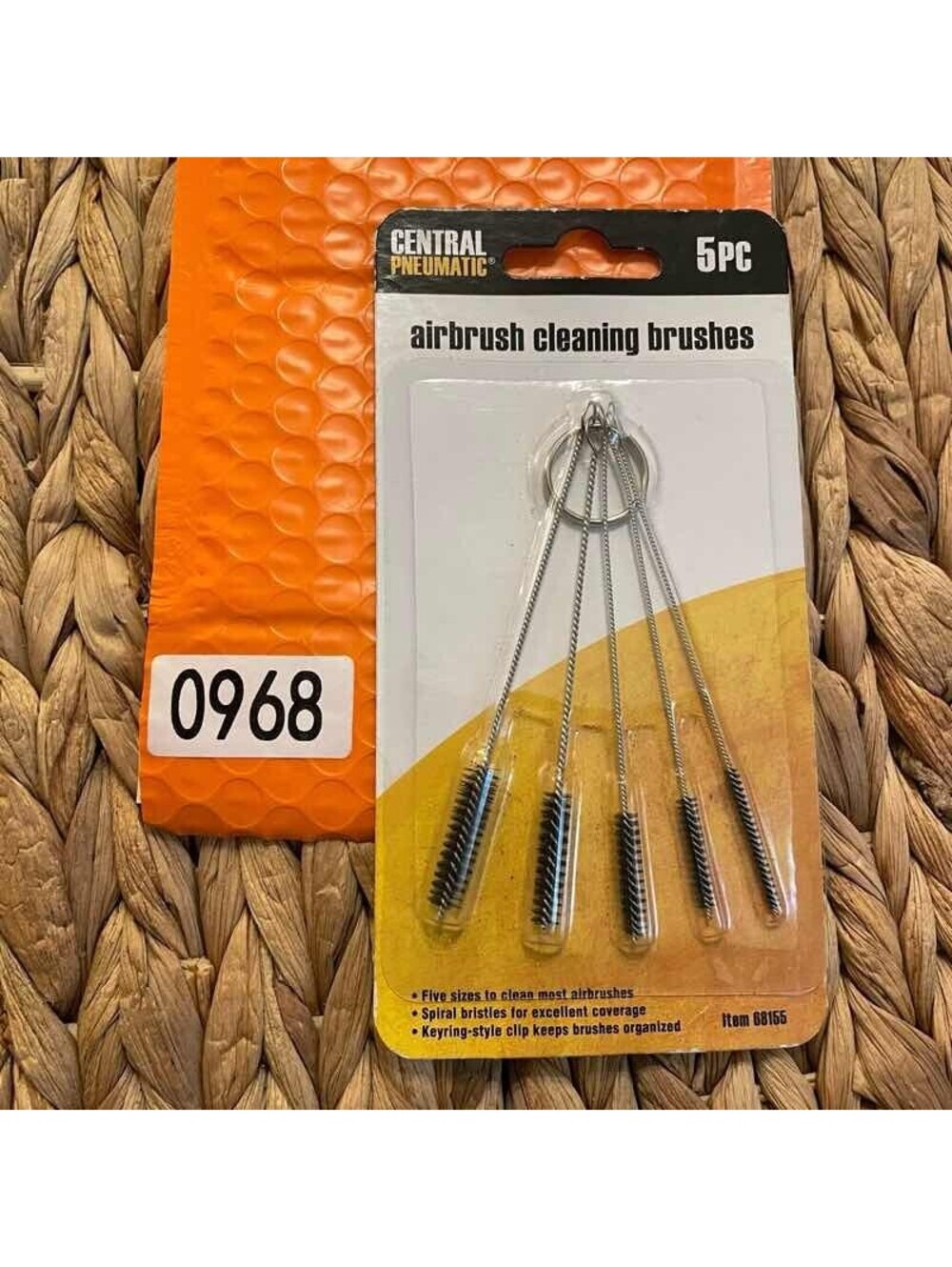 ✅Central Pneumatic Airbrush Kit and 5 Piece Cleaning Brush Set#️⃣0968